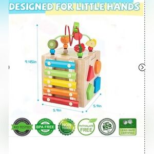 BABYYER Wooden Activity Cube